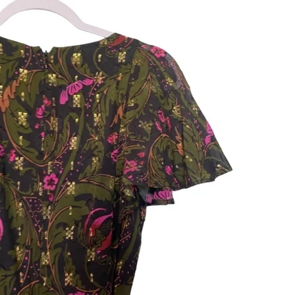 Anthropologie Floral Jumpsuit - Green and Pink - Picture 13 of 15